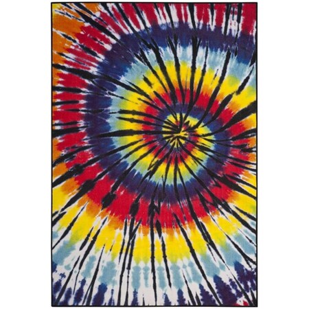 Safavieh 6 ft. 7 in. x 6 ft. 7 in. Paint Brush Contemporary Square Power Loomed Rug - Fuchsia & Yellow PTB127A-7SQ